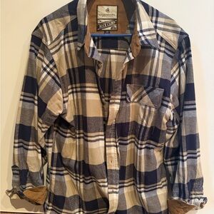 Legendary Whitetails Navy and Cresm Plaid Shirt